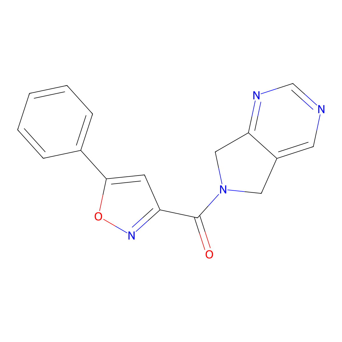 (5-phenylisoxazol-3-yl)(5H-pyrrolo[3,4-d]pyrimidin-6(7H)-yl)methanone molecular structure, CAS 1448131-23-4
