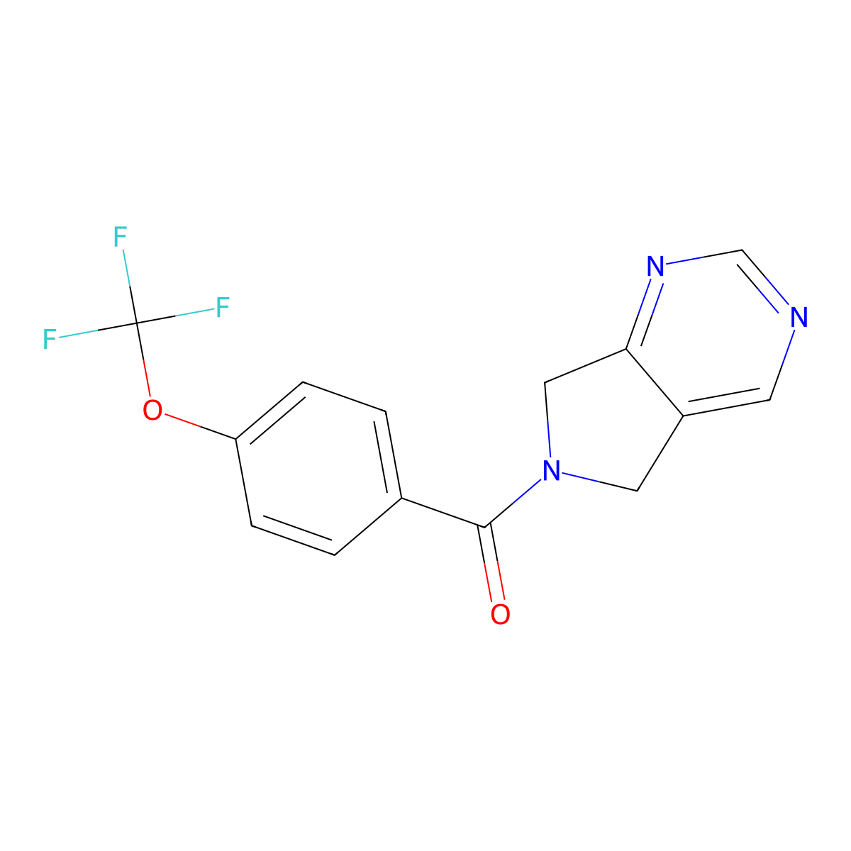 (5H-pyrrolo[3,4-d]pyrimidin-6(7H)-yl)(4-(trifluoromethoxy)phenyl)methanone molecular structure, CAS 1448131-34-7