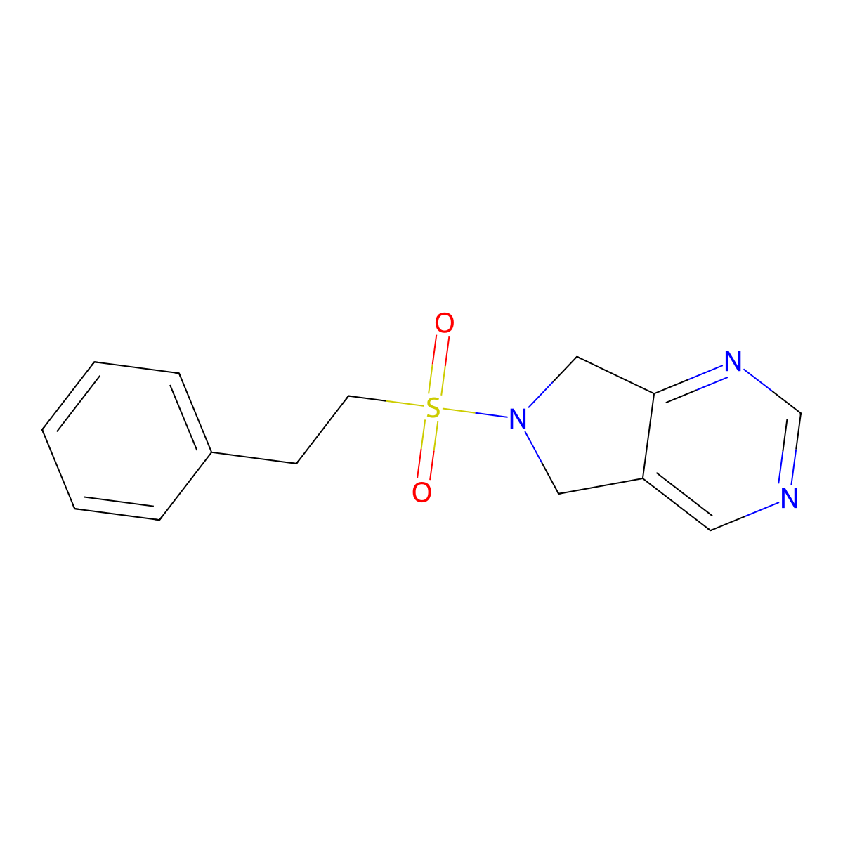 6-(phenethylsulfonyl)-6,7-dihydro-5H-pyrrolo[3,4-d]pyrimidine molecular structure, CAS 1448131-44-9