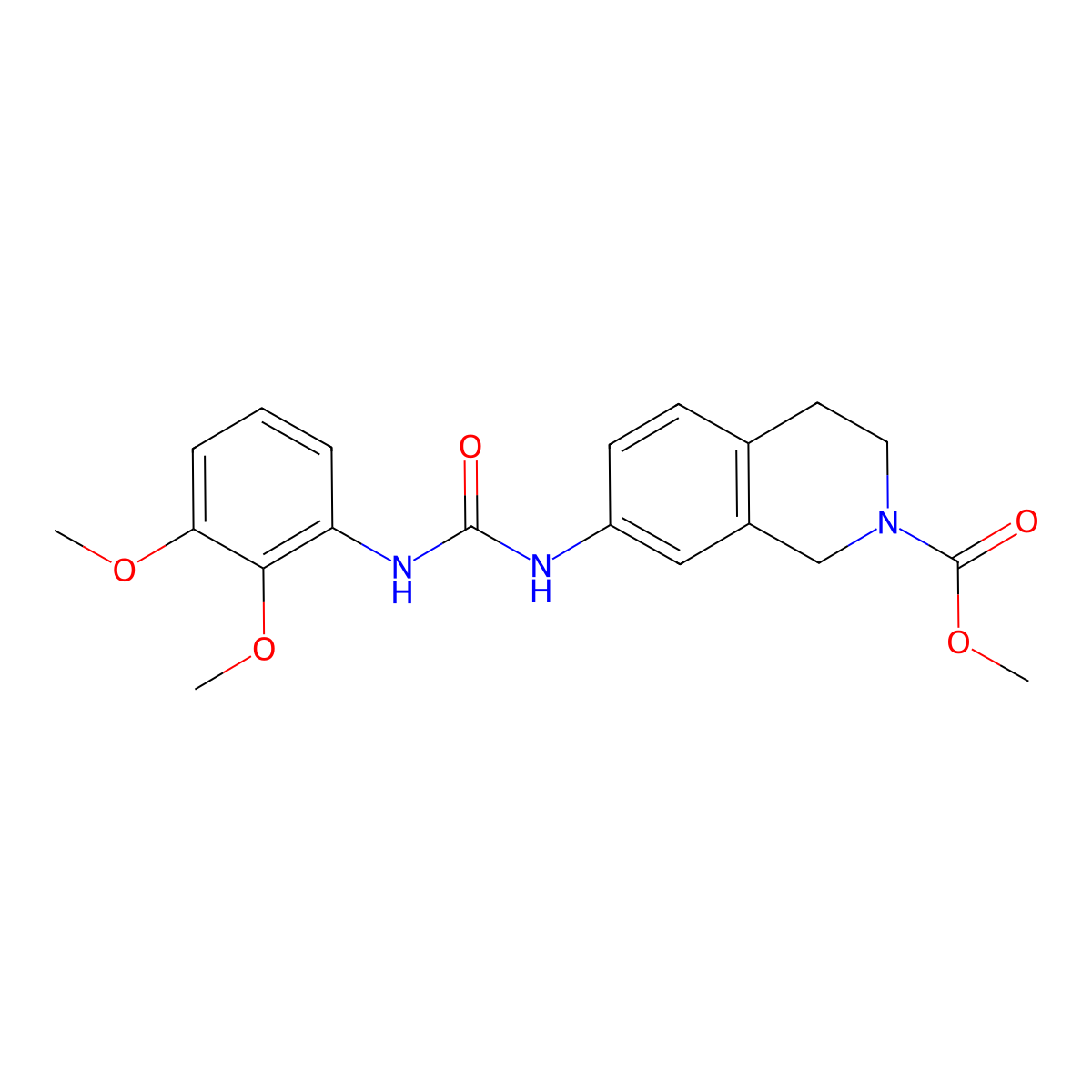 methyl 7-(3-(2,3-dimethoxyphenyl)ureido)-3,4-dihydroisoquinoline-2(1H)-carboxylate molecular structure, CAS 1448132-19-1
