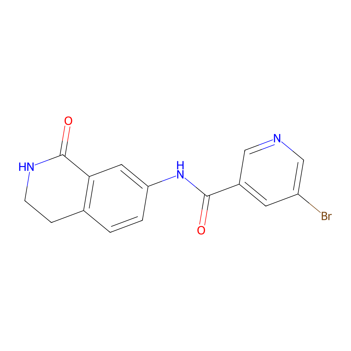 5-bromo-N-(1-oxo-1,2,3,4-tetrahydroisoquinolin-7-yl)nicotinamide molecular structure, CAS 1448132-23-7