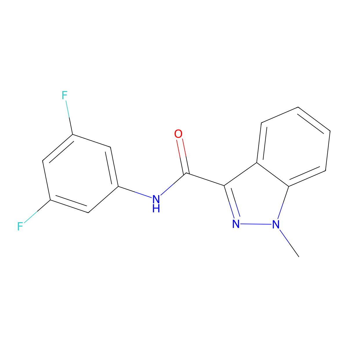 N-(3,5-difluorophenyl)-1-methyl-1H-indazole-3-carboxamide molecular structure, CAS 1448132-29-3
