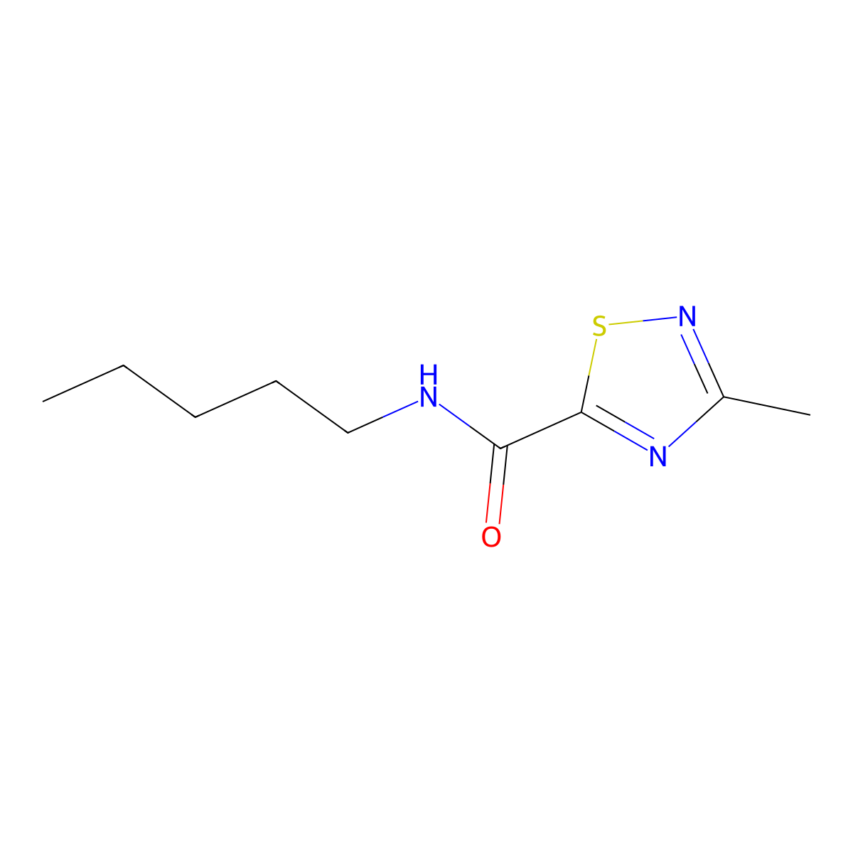 3-methyl-N-pentyl-1,2,4-thiadiazole-5-carboxamide molecular structure, CAS 1448132-52-2