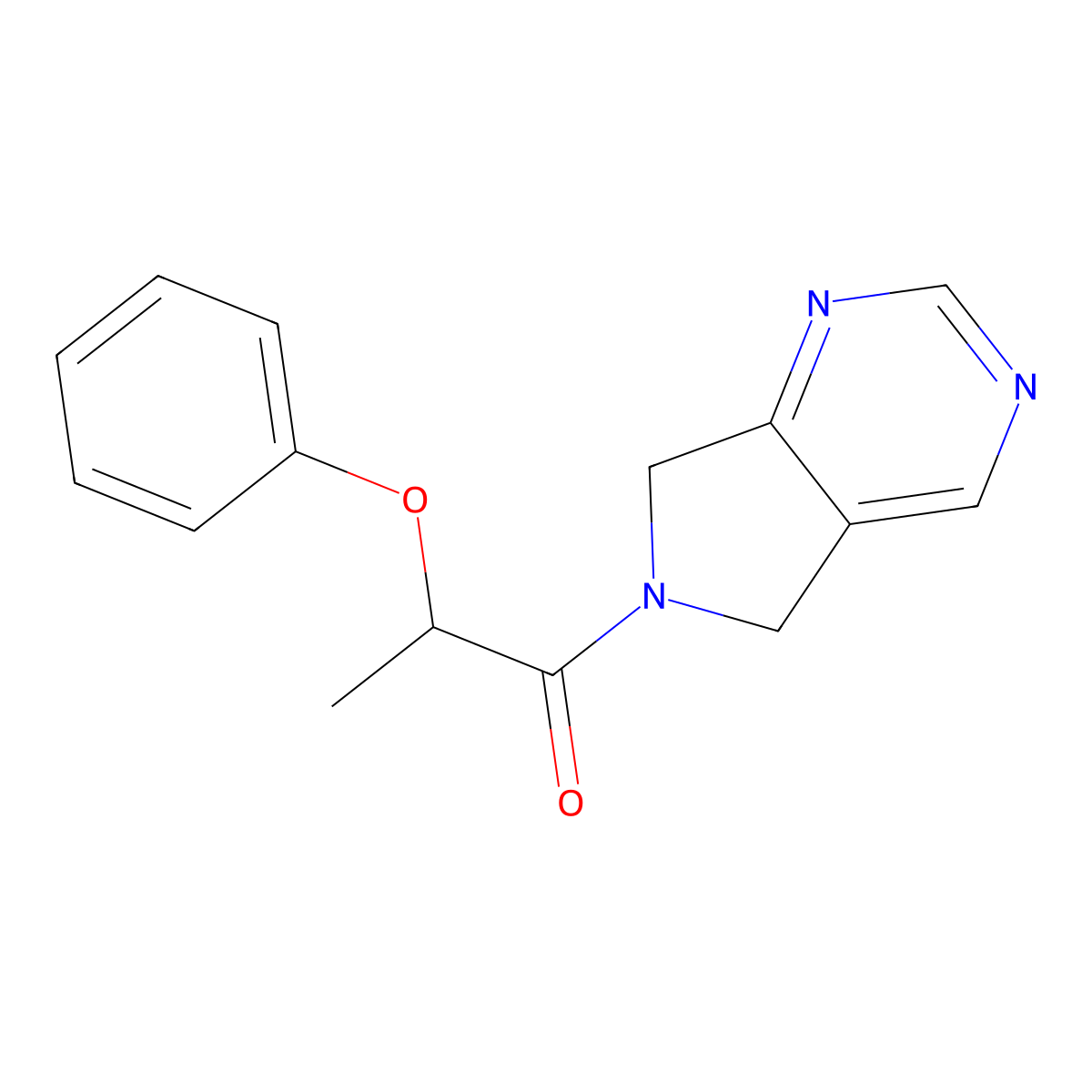 2-phenoxy-1-(5H-pyrrolo[3,4-d]pyrimidin-6(7H)-yl)propan-1-one molecular structure, CAS 1448132-76-0
