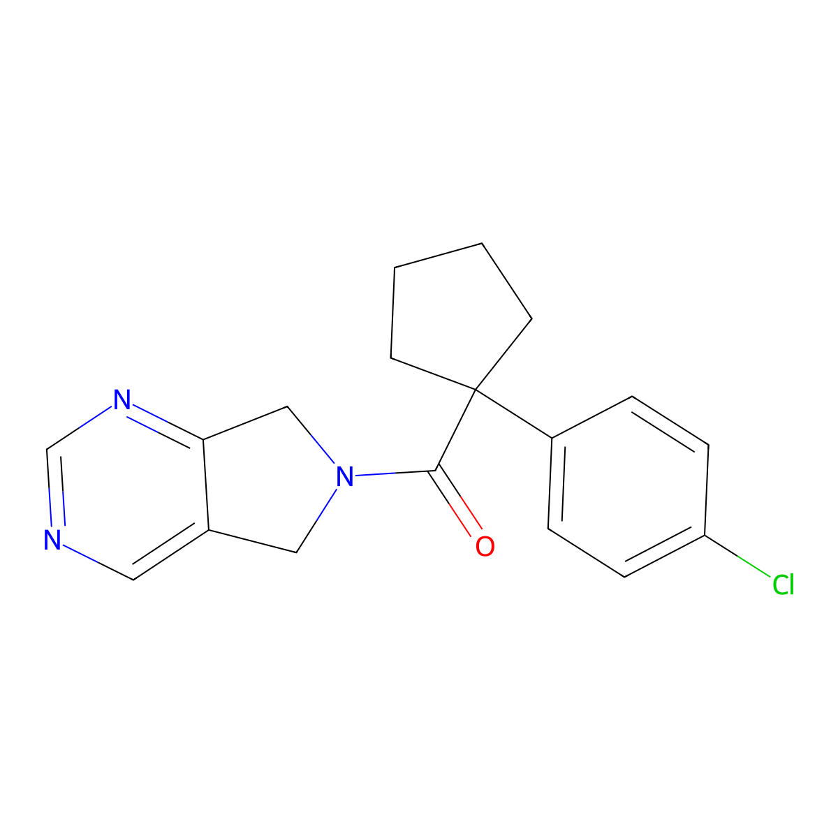 (1-(4-chlorophenyl)cyclopentyl)(5H-pyrrolo[3,4-d]pyrimidin-6(7H)-yl)methanone molecular structure, CAS 1448132-85-1