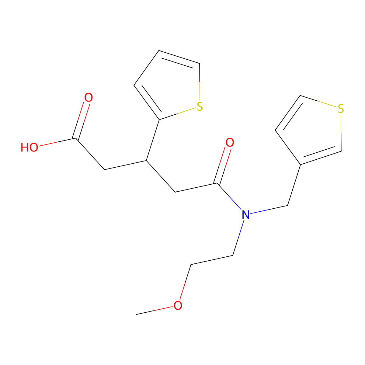 5-((2-Methoxyethyl)(thiophen-3-ylmethyl)amino)-5-oxo-3-(thiophen-2-yl)pentanoic acid molecular structure, CAS 1448132-89-5