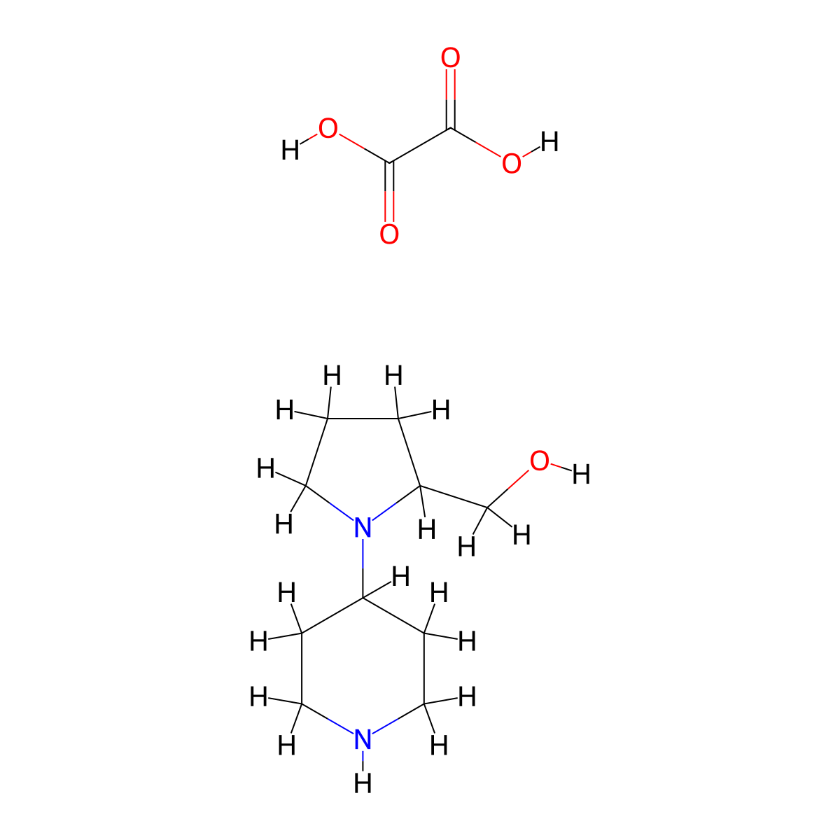 (1-Piperidin-4-ylpyrrolidin-2-yl)methanol oxalate molecular structure, CAS 1448133-41-2