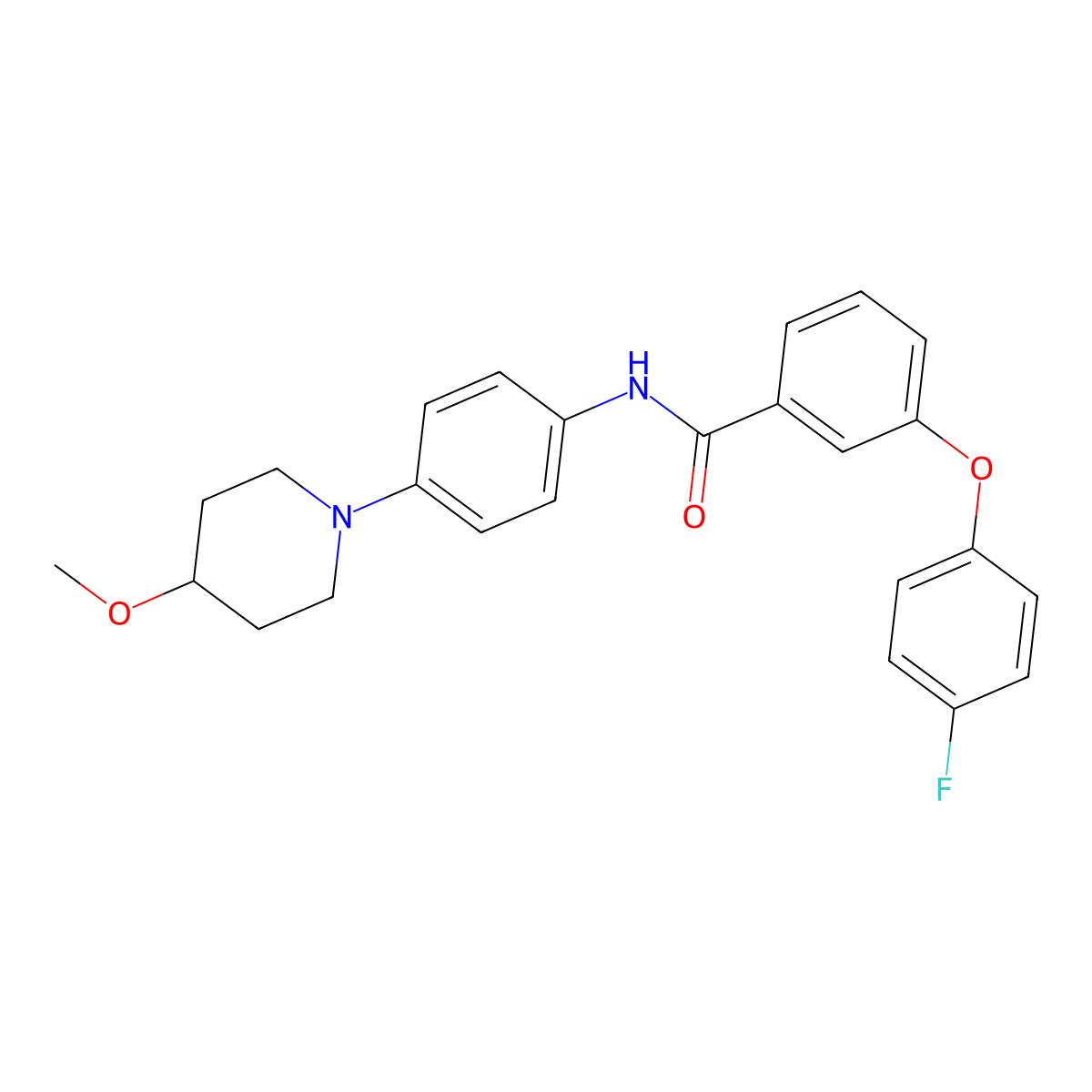 3-(4-Fluorophenoxy)-N-[4-(4-methoxypiperidin-1-YL)phenyl]benzamide molecular structure, CAS 1448133-52-5