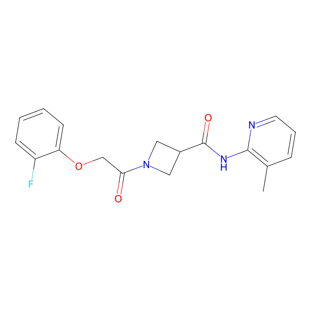 1-[2-(2-Fluorophenoxy)acetyl]-N-(3-methylpyridin-2-YL)azetidine-3-carboxamide molecular structure, CAS 1448133-74-1