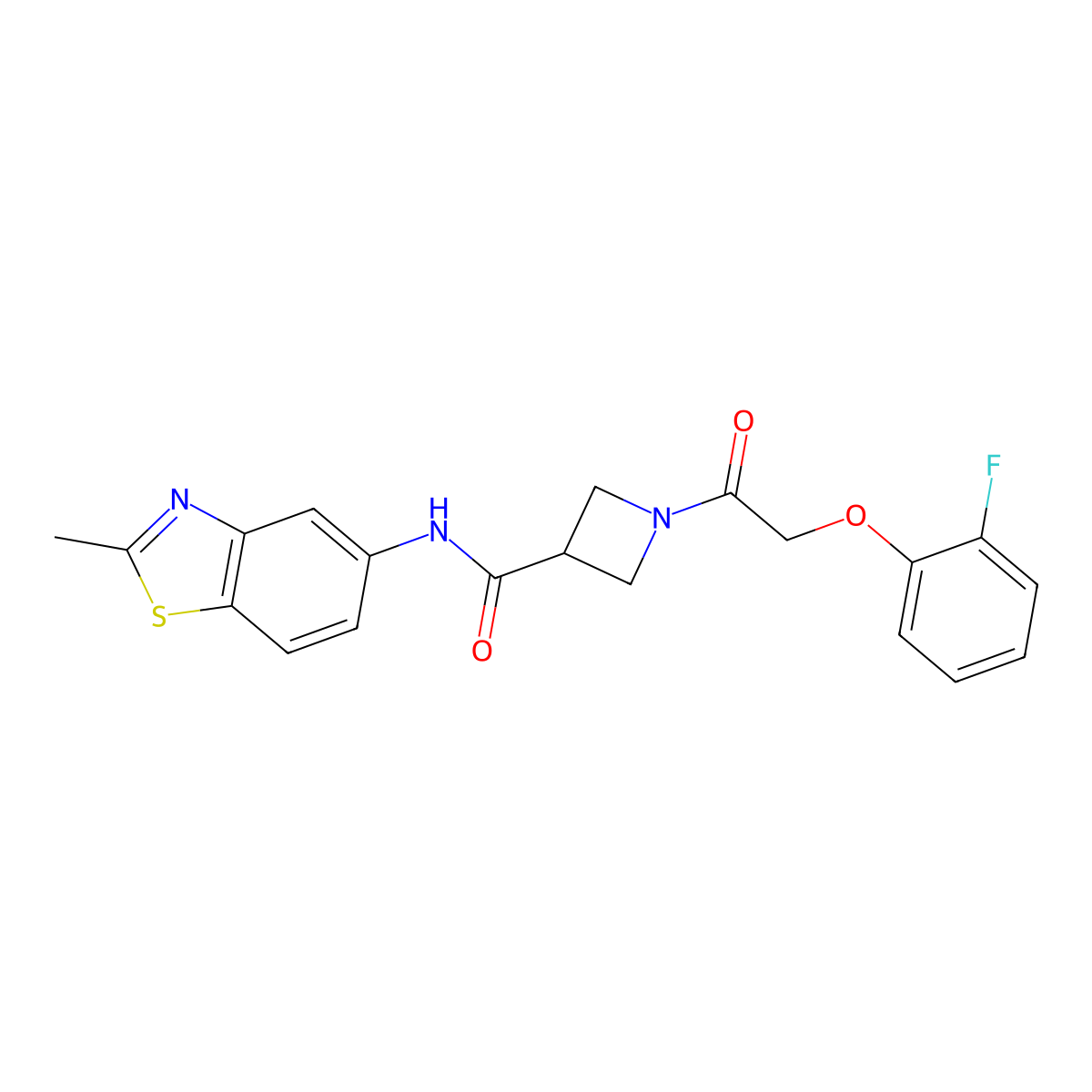 1-(2-(2-fluorophenoxy)acetyl)-N-(2-methylbenzo[d]thiazol-5-yl)azetidine-3-carboxamide molecular structure, CAS 1448133-85-4