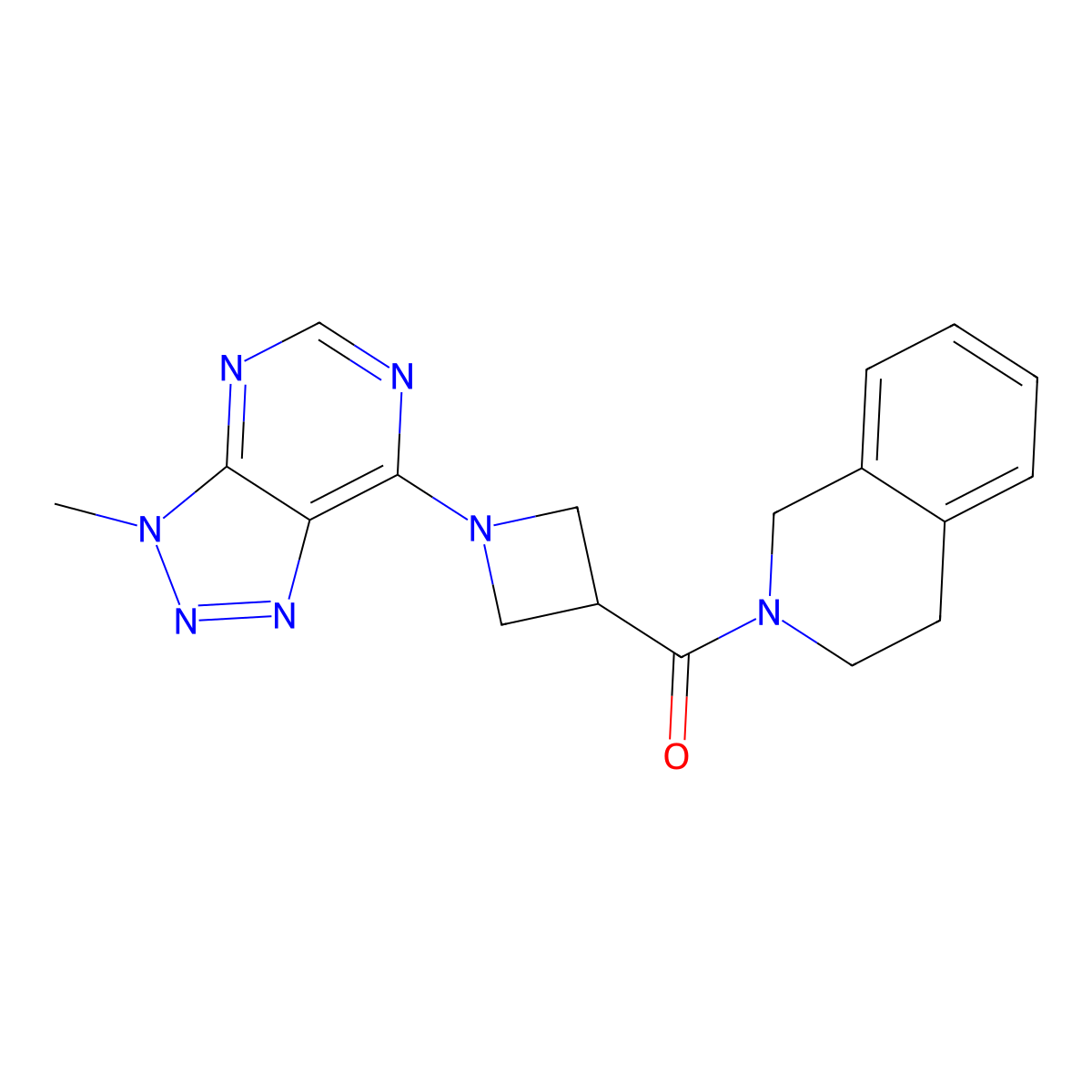 (3,4-dihydroisoquinolin-2(1H)-yl)(1-(3-methyl-3H-[1,2,3]triazolo[4,5-d]pyrimidin-7-yl)azetidin-3-yl)methanone molecular structure, CAS 1448133-91-2