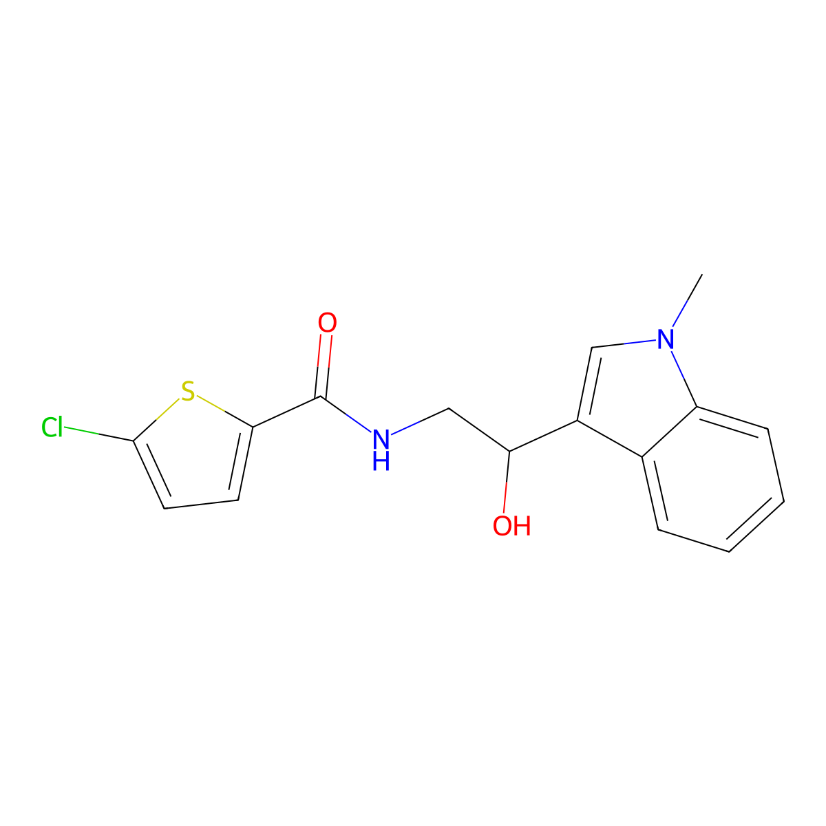 5-chloro-N-[2-hydroxy-2-(1-methyl-1H-indol-3-yl)ethyl]thiophene-2-carboxamide molecular structure, CAS 1448134-04-0