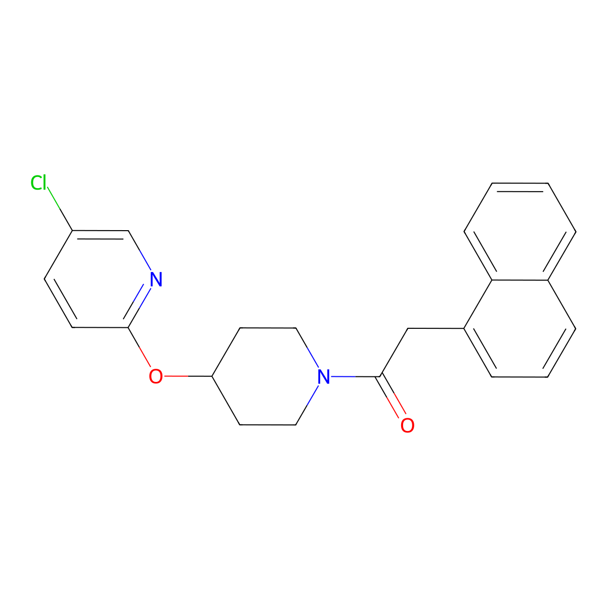 1-(4-((5-Chloropyridin-2-yl)oxy)piperidin-1-yl)-2-(naphthalen-1-yl)ethanone molecular structure, CAS 1448134-17-5