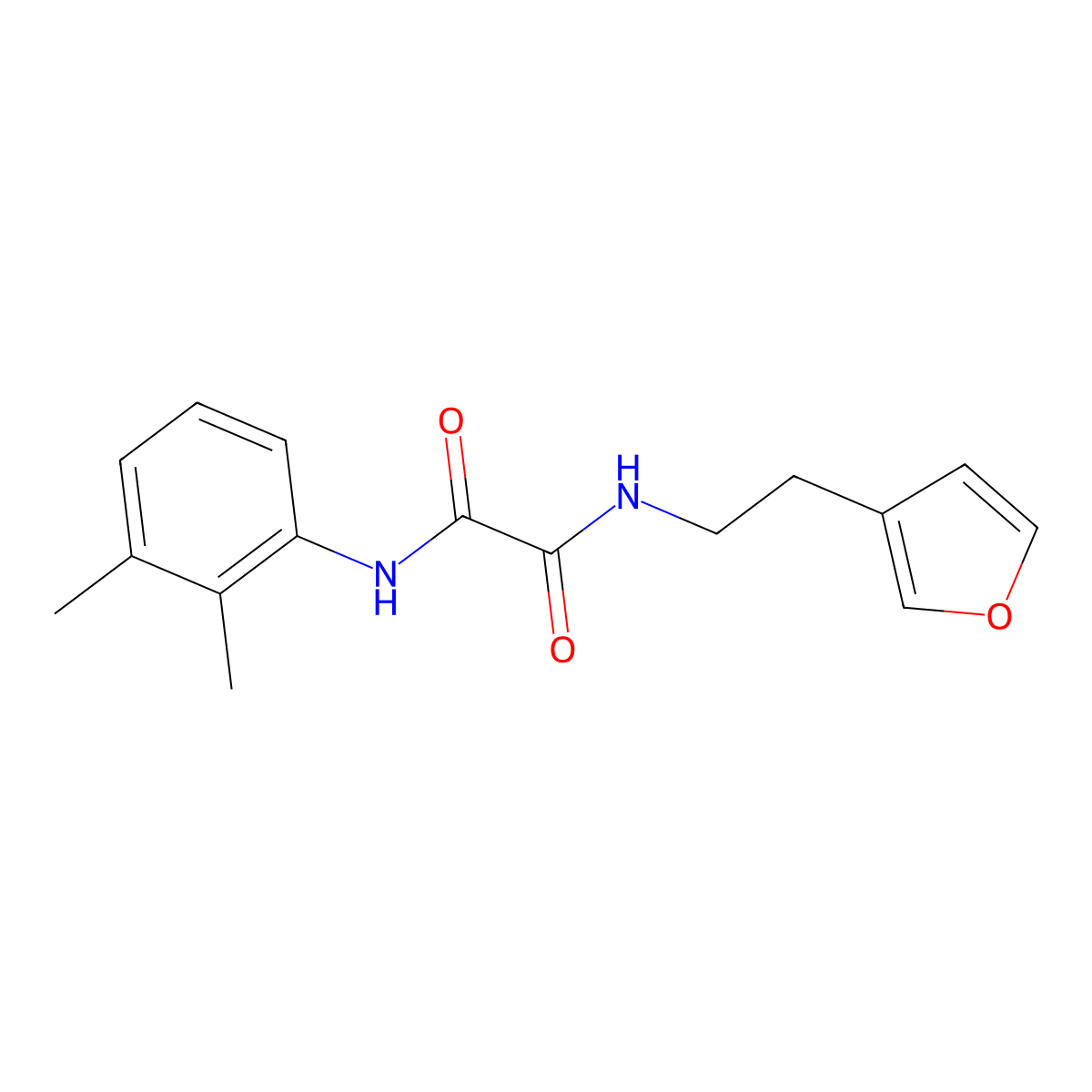 N1-(2,3-dimethylphenyl)-N2-(2-(furan-3-yl)ethyl)oxalamide molecular structure, CAS 1448134-22-2