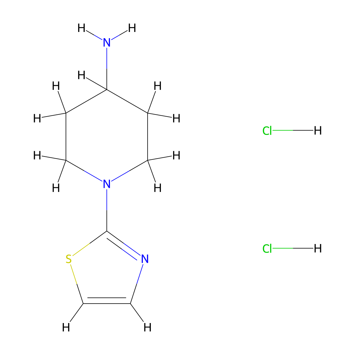1-(1,3-Thiazol-2-yl)piperidin-4-amine dihydrochloride molecular structure, CAS 1448134-24-4