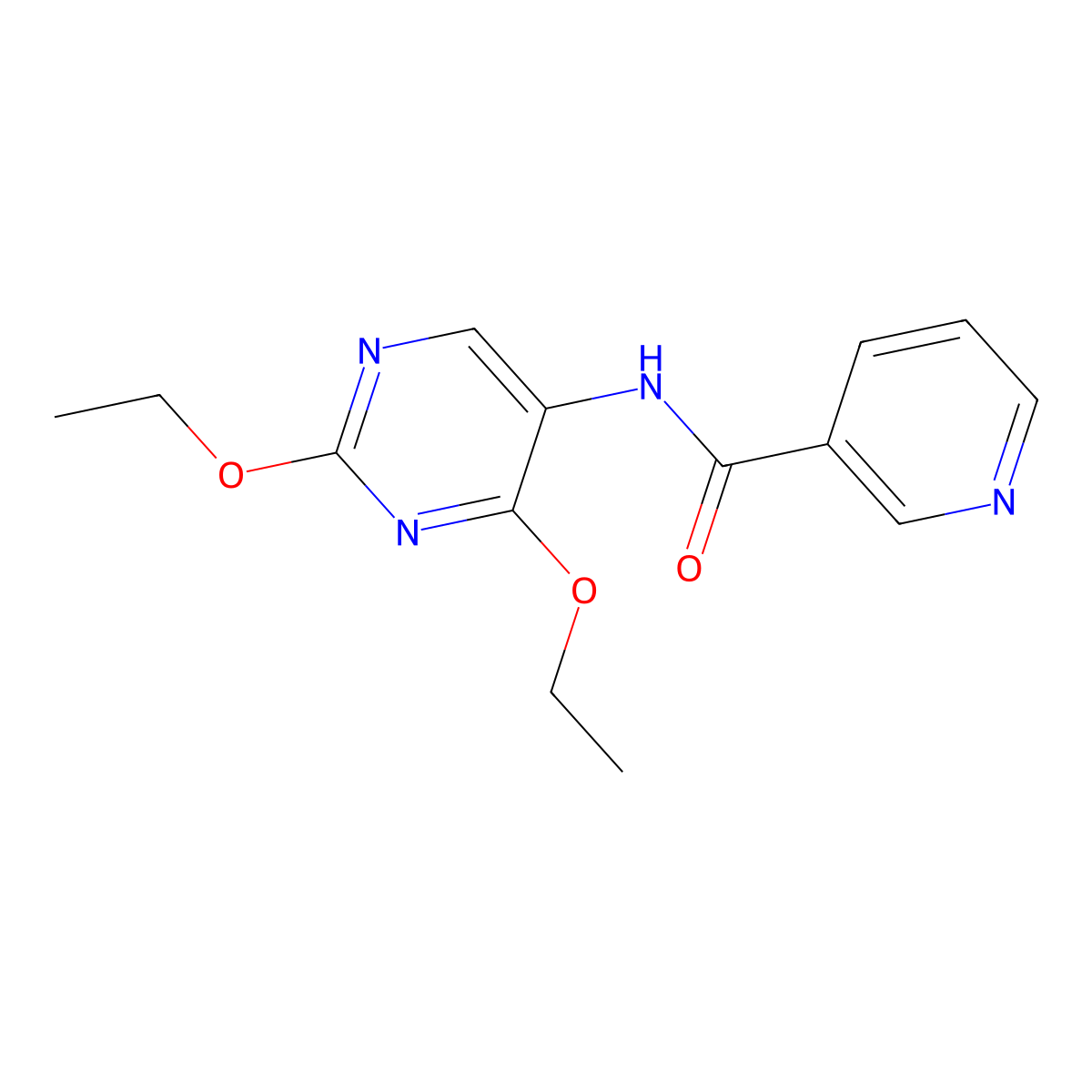 N-(2,4-diethoxypyrimidin-5-yl)nicotinamide molecular structure, CAS 1448134-60-8
