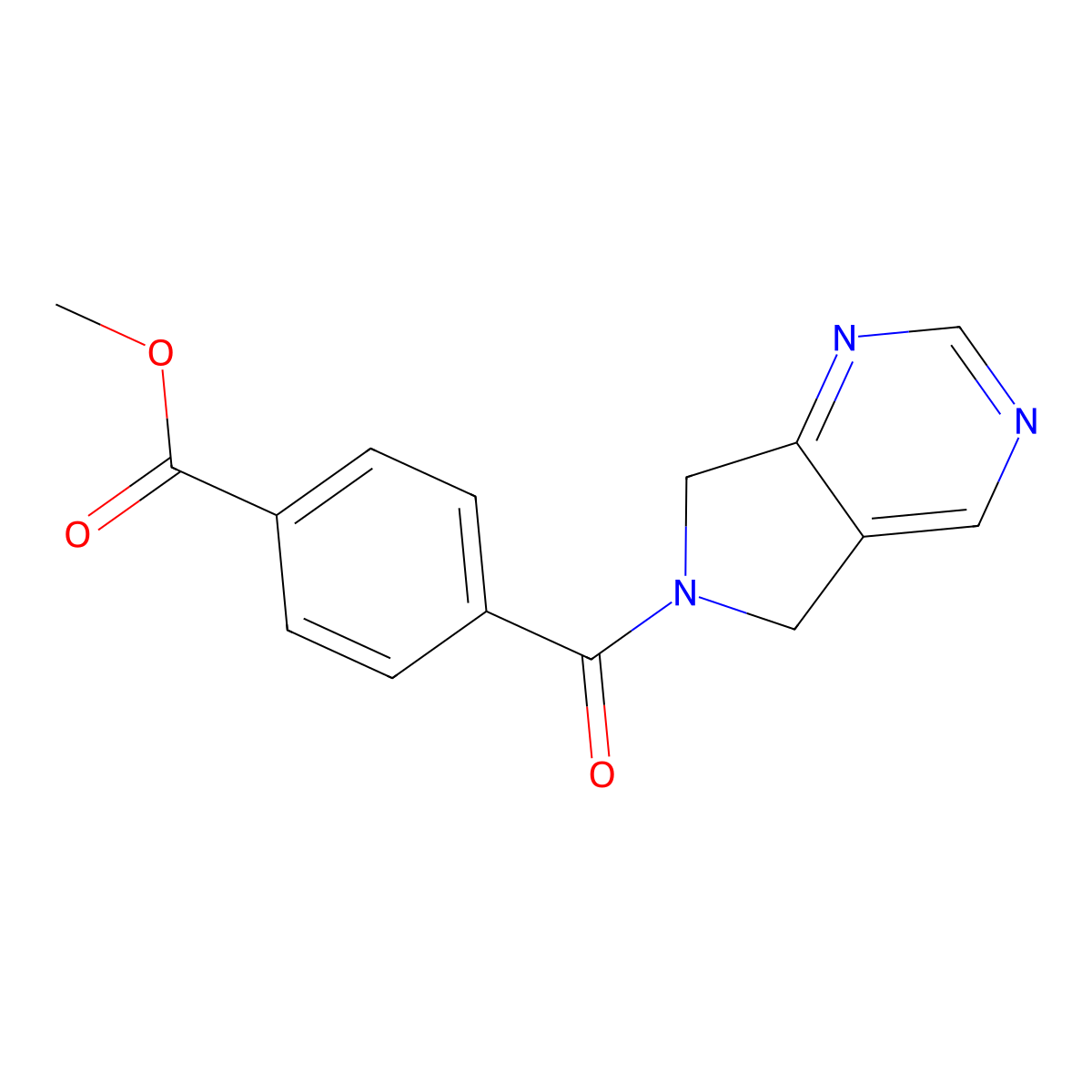 methyl 4-(6,7-dihydro-5H-pyrrolo[3,4-d]pyrimidine-6-carbonyl)benzoate molecular structure, CAS 1448134-62-0