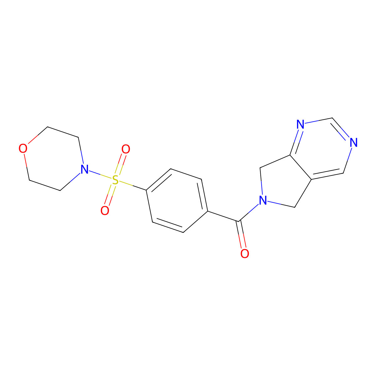 (4-(morpholinosulfonyl)phenyl)(5H-pyrrolo[3,4-d]pyrimidin-6(7H)-yl)methanone molecular structure, CAS 1448134-77-7