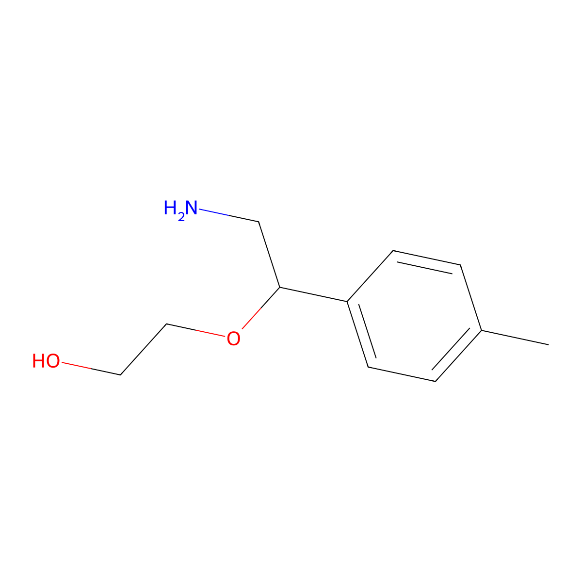 2-(2-Amino-1-(p-tolyl)ethoxy)ethanol molecular structure, CAS 1448135-20-3