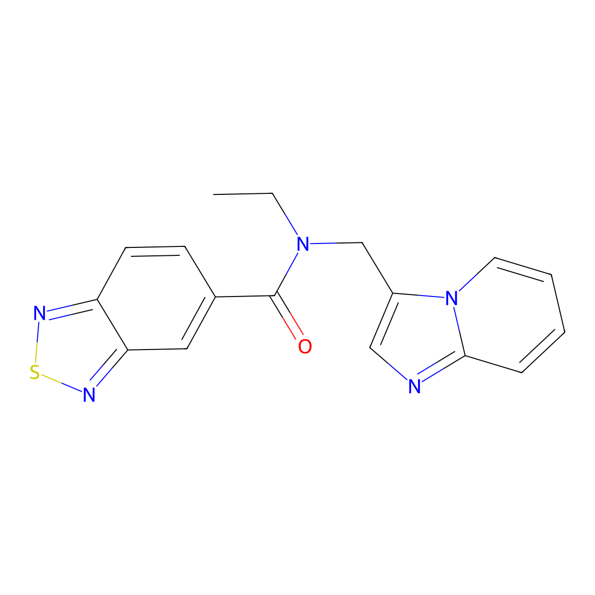 N-ethyl-N-(imidazo[1,2-a]pyridin-3-ylmethyl)benzo[c][1,2,5]thiadiazole-5-carboxamide molecular structure, CAS 1448135-22-5