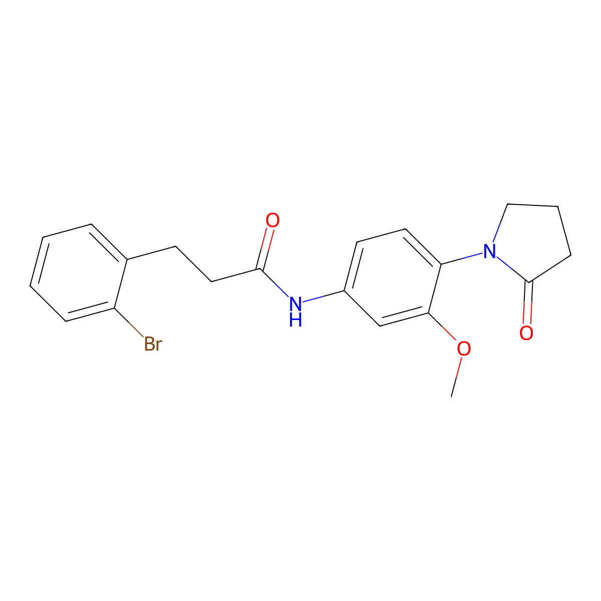 3-(2-bromophenyl)-N-[3-methoxy-4-(2-oxopyrrolidin-1-yl)phenyl]propanamide molecular structure, CAS 1448135-62-3