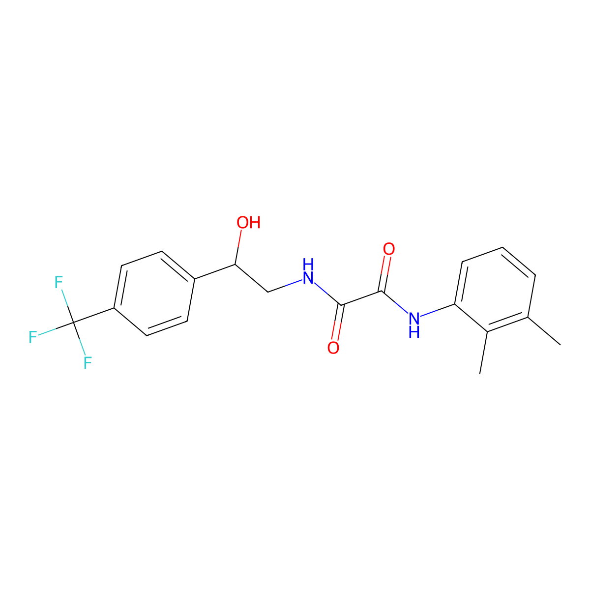 N1-(2,3-dimethylphenyl)-N2-(2-hydroxy-2-(4-(trifluoromethyl)phenyl)ethyl)oxalamide molecular structure, CAS 1448135-64-5