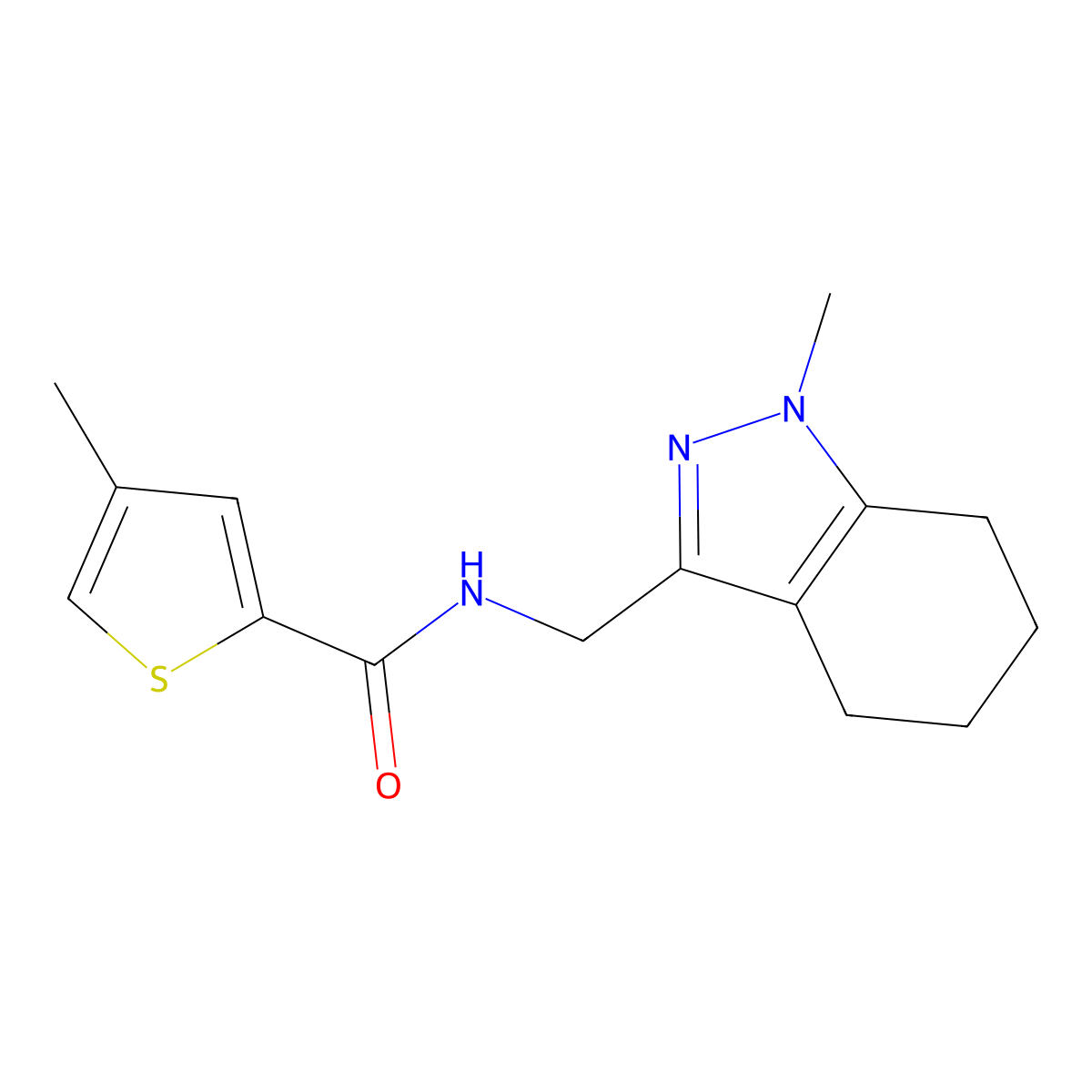 4-methyl-N-[(1-methyl-4,5,6,7-tetrahydro-1H-indazol-3-yl)methyl]thiophene-2-carboxamide molecular structure, CAS 1448135-92-9