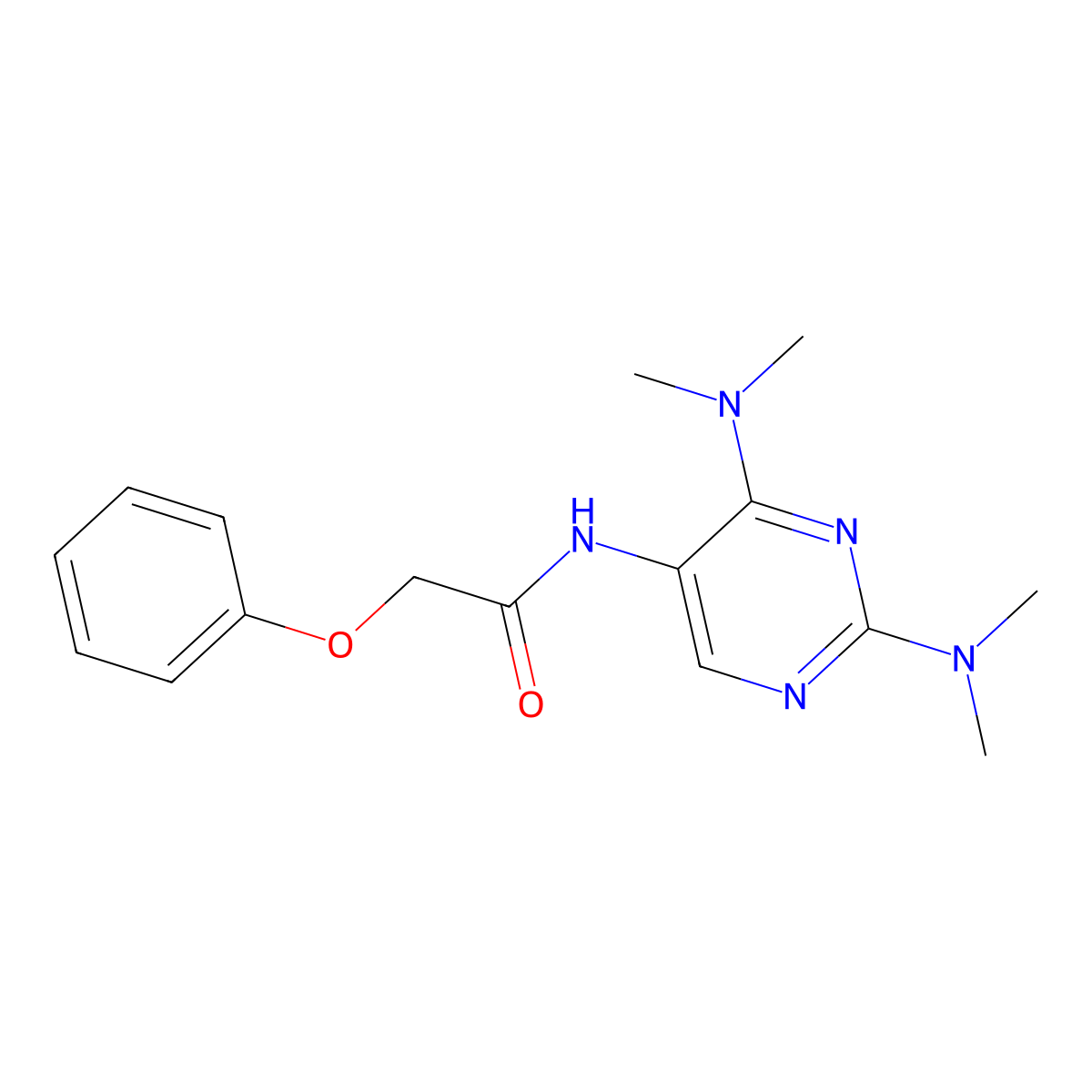 N-[2,4-Bis(dimethylamino)pyrimidin-5-YL]-2-phenoxyacetamide molecular structure, CAS 1448136-35-3