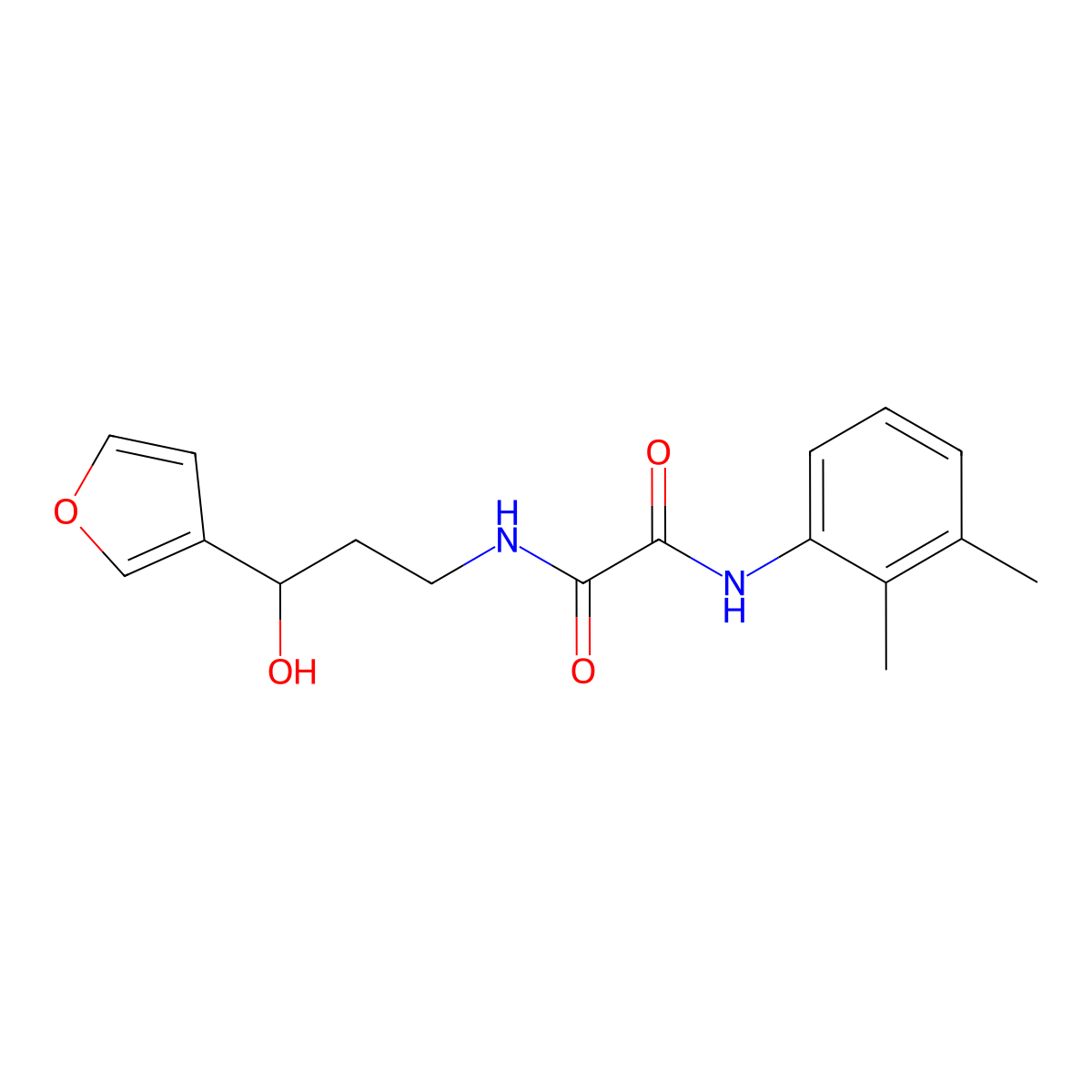 N1-(2,3-dimethylphenyl)-N2-(3-(furan-3-yl)-3-hydroxypropyl)oxalamide molecular structure, CAS 1448136-54-6
