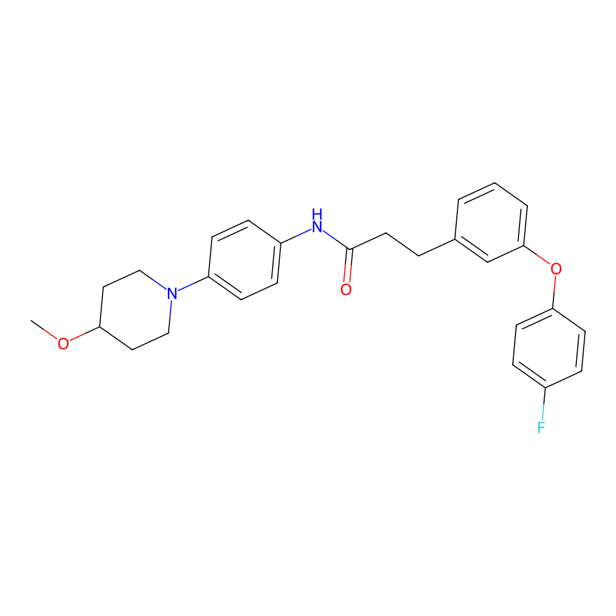 3-[3-(4-Fluorophenoxy)phenyl]-N-[4-(4-methoxypiperidin-1-YL)phenyl]propanamide molecular structure, CAS 1448136-75-1