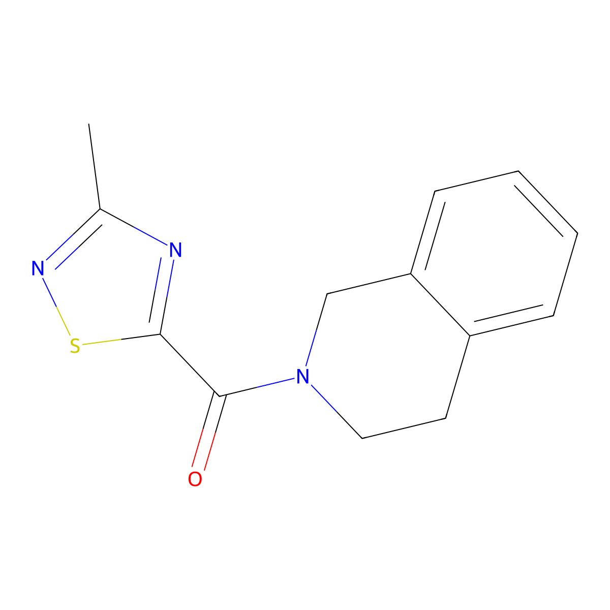 (3,4-dihydroisoquinolin-2(1H)-yl)(3-methyl-1,2,4-thiadiazol-5-yl)methanone molecular structure, CAS 1448137-07-2
