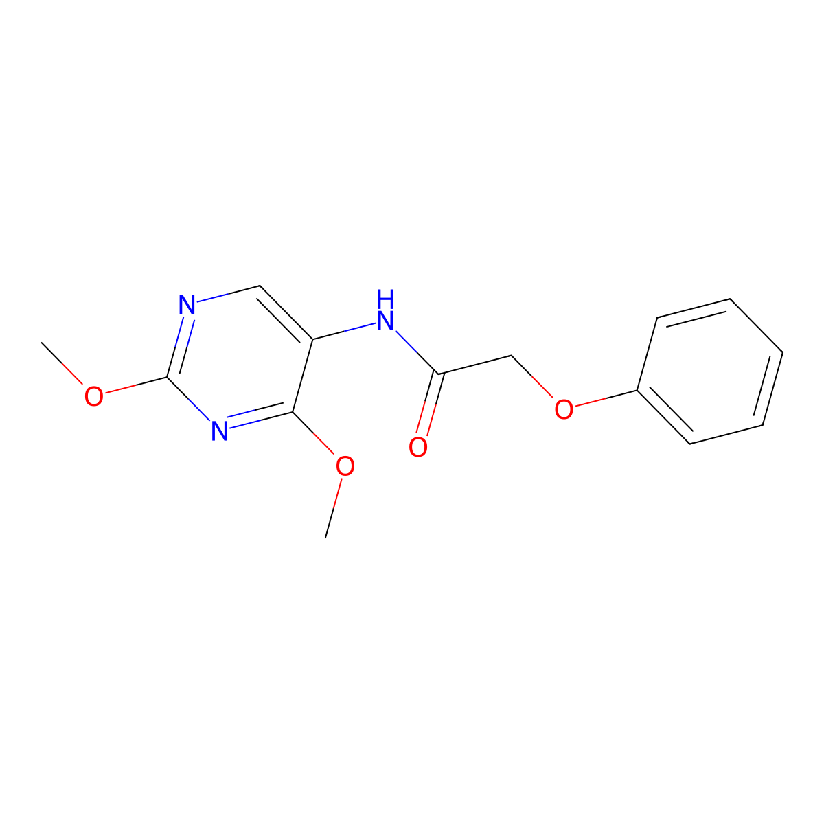 N-(2,4-dimethoxypyrimidin-5-yl)-2-phenoxyacetamide molecular structure, CAS 1448137-48-1