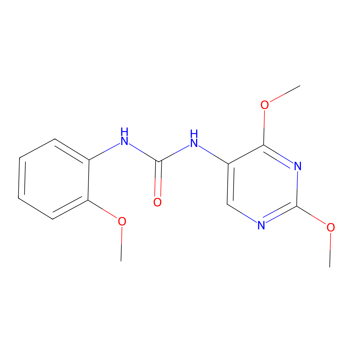 1-(2,4-Dimethoxypyrimidin-5-yl)-3-(2-methoxyphenyl)urea molecular structure, CAS 1448137-53-8