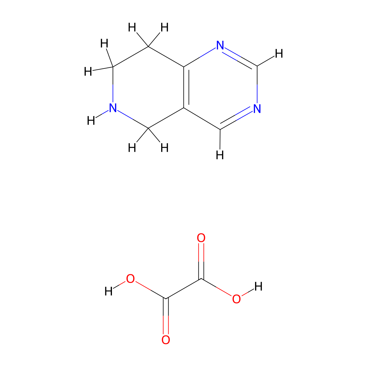 5,6,7,8-Tetrahydropyrido[4,3-d]pyrimidine oxalate molecular structure, CAS 1448137-78-7