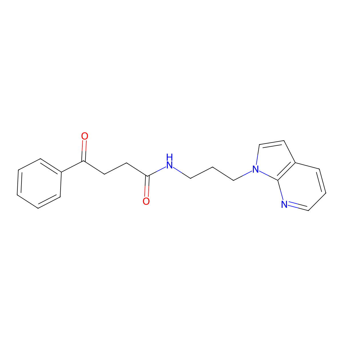 N-(3-(1H-pyrrolo[2,3-b]pyridin-1-yl)propyl)-4-oxo-4-phenylbutanamide molecular structure, CAS 1448141-79-4