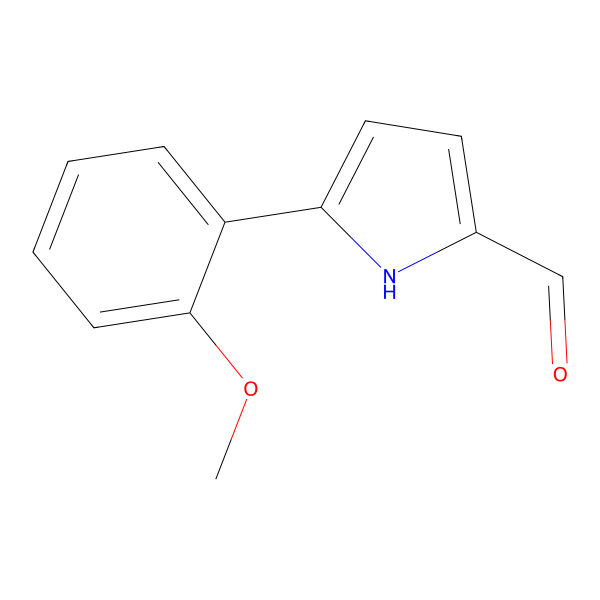 5-(2-Methoxyphenyl)-1H-pyrrole-2-carbaldehyde molecular structure, CAS 1448141-94-3