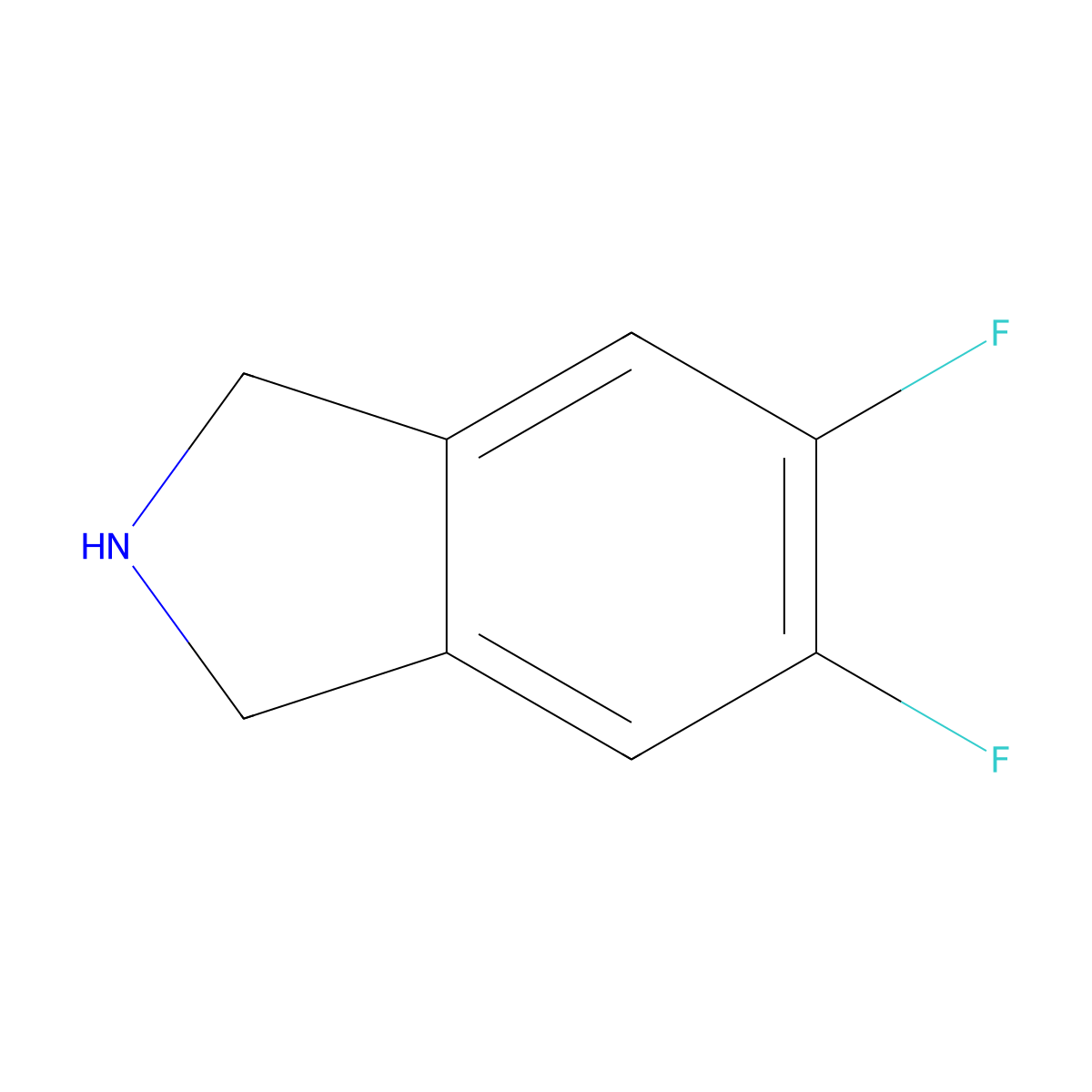 5,6-Difluoroisoindoline molecular structure, CAS 1448145-50-3