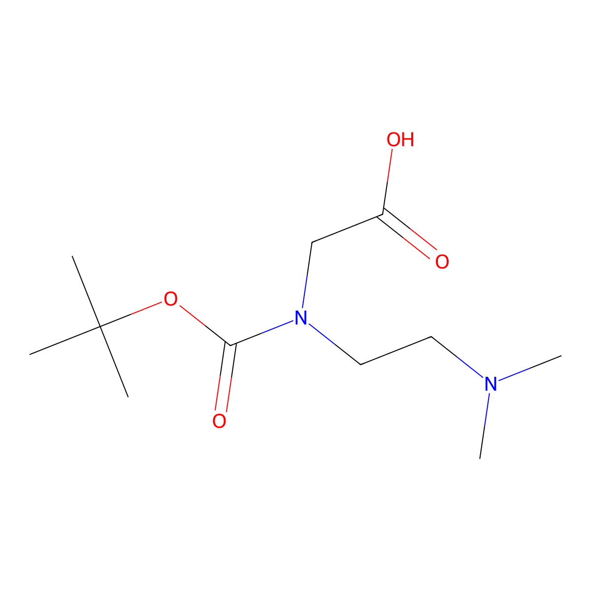 2-{[(Tert-butoxy)carbonyl][2-(dimethylamino)ethyl]amino}acetic acid molecular structure, CAS 1448152-35-9