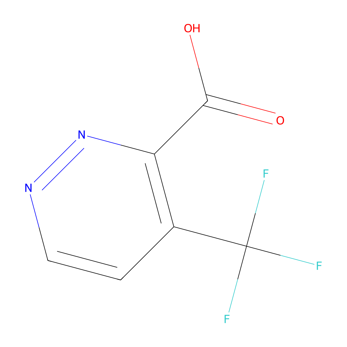 4-(Trifluoromethyl)pyridazine-3-carboxylic acid molecular structure, CAS 1448156-15-7