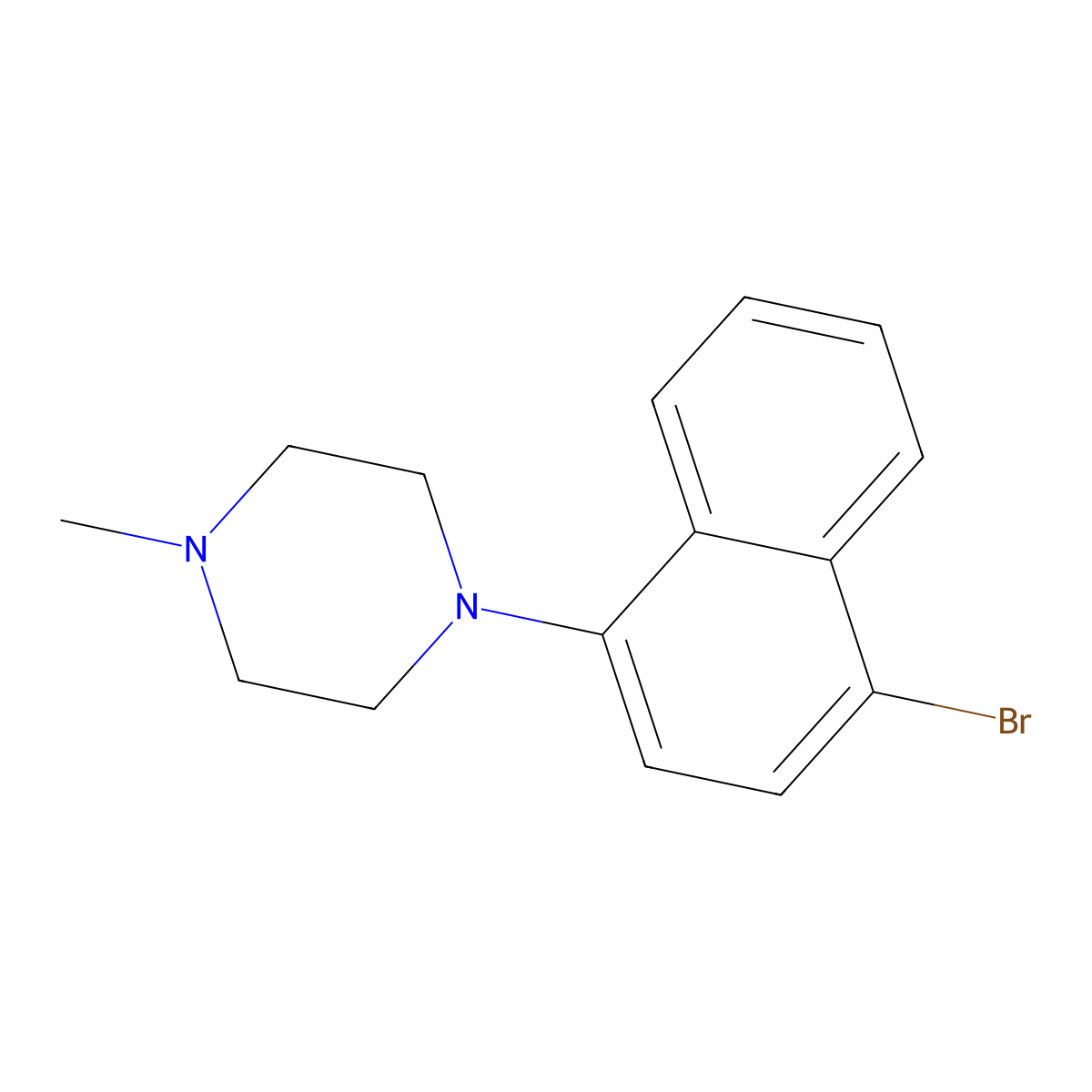 1-(4-Bromonaphthalen-1-yl)-4-methylpiperazine molecular structure, CAS 1448157-22-9