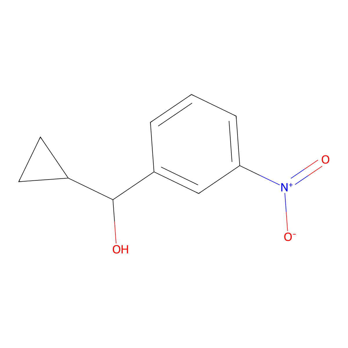 Cyclopropyl(3-nitrophenyl)methanol molecular structure, CAS 1448164-78-0