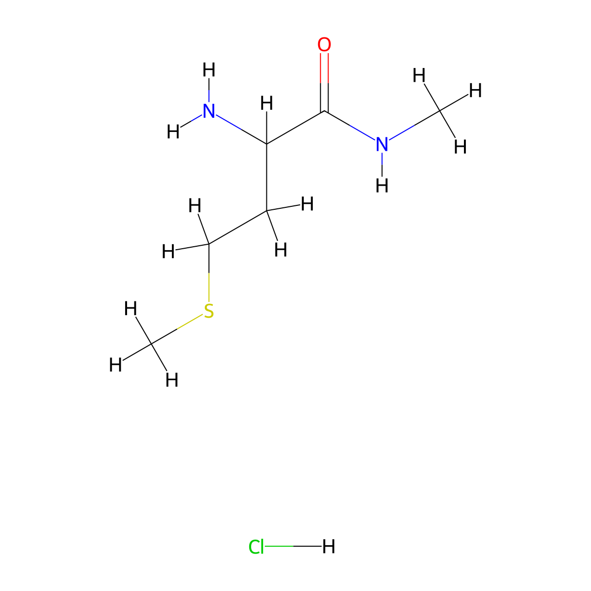 2-amino-N-methyl-4-(methylsulfanyl)butanamide hydrochloride molecular structure, CAS 1448177-02-3