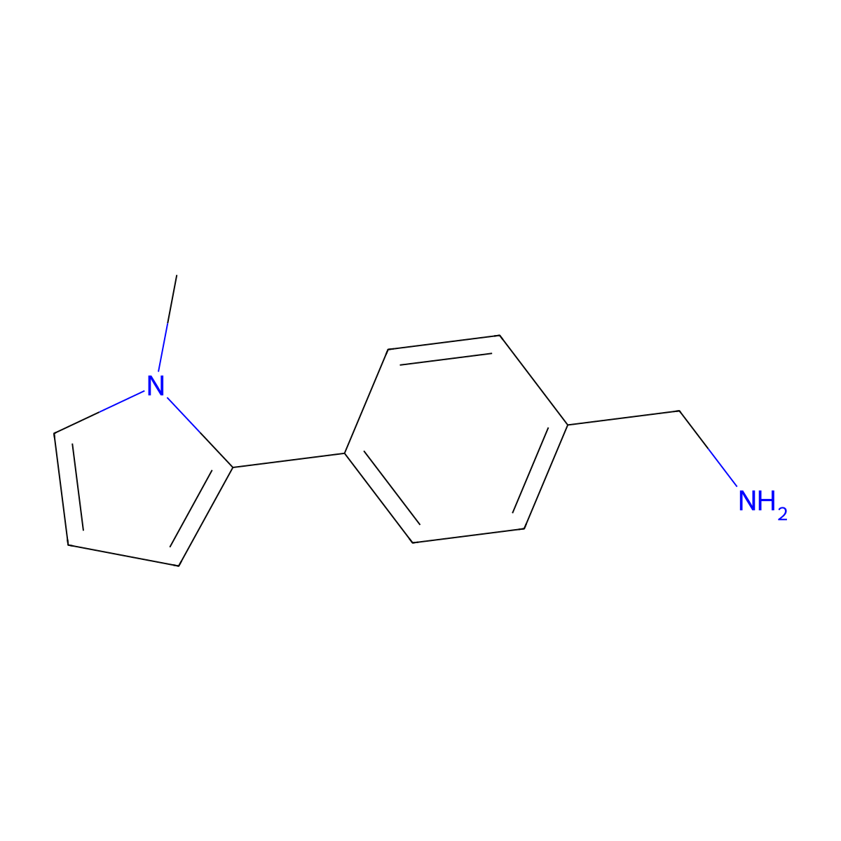 4-(1-Methyl-1h-pyrrol-2-yl)benzenemethanamine molecular structure, CAS 1448189-38-5