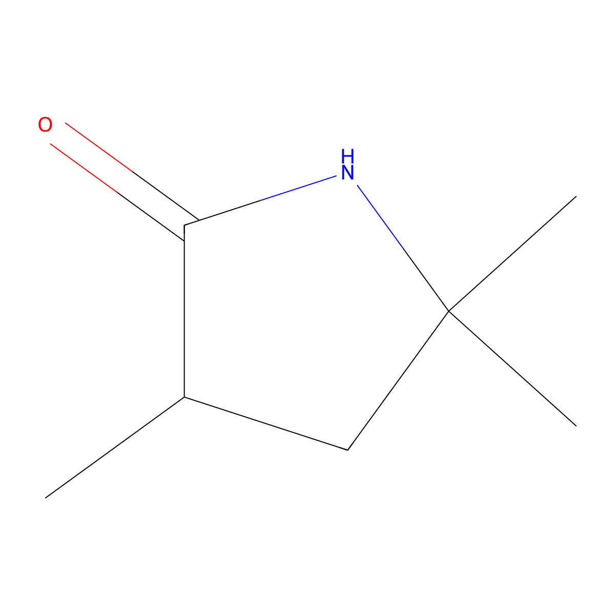 3,5,5-Trimethylpyrrolidin-2-one molecular structure, CAS 14482-00-9
