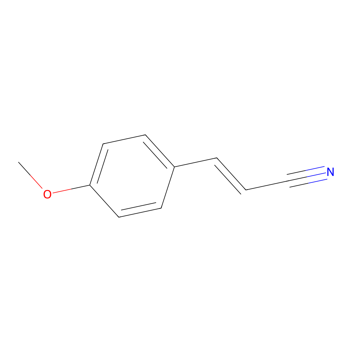 cis,trans-4-Methoxycinnamonitrile molecular structure, CAS 14482-11-2