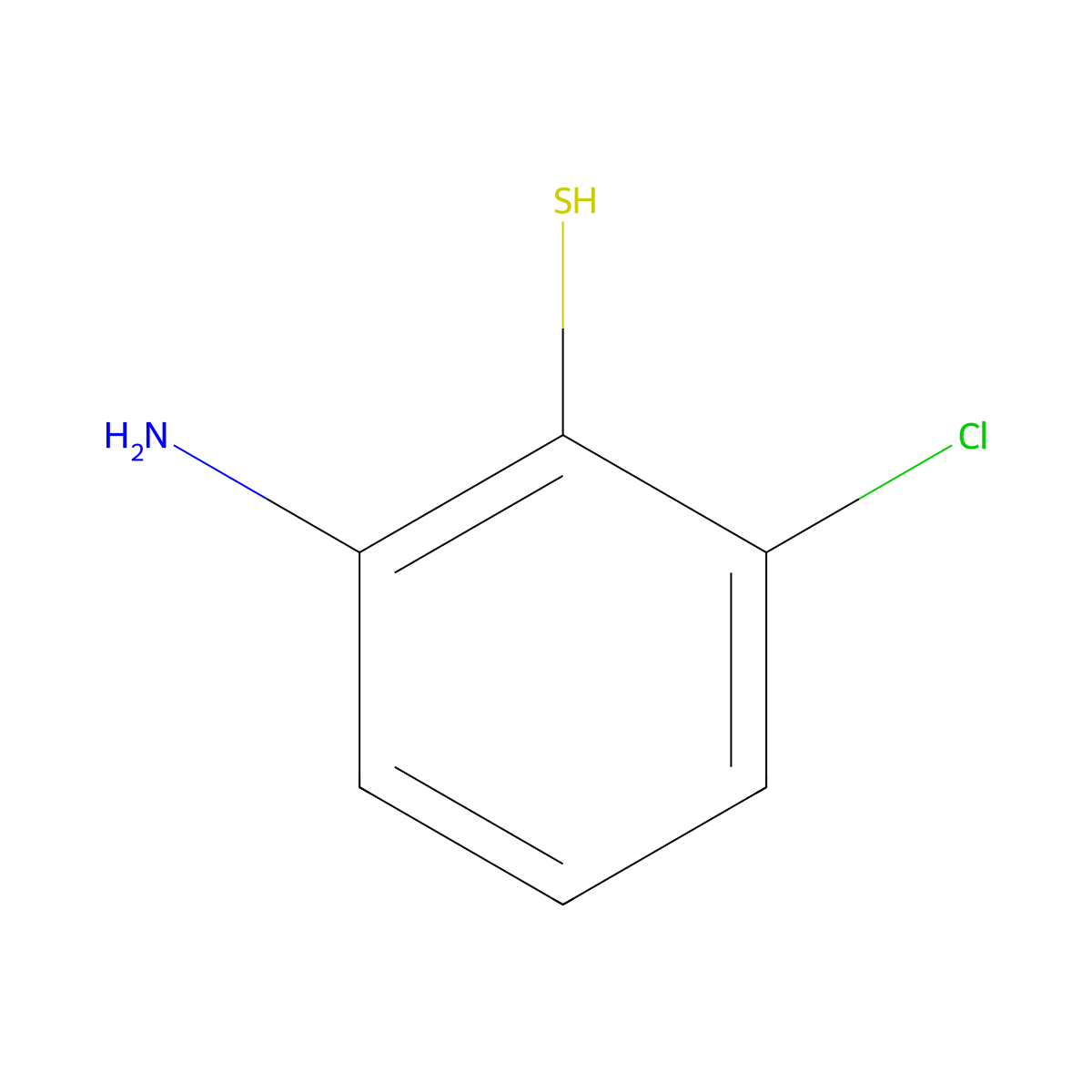 2-Amino-6-chlorobenzenethiol molecular structure, CAS 14482-33-8