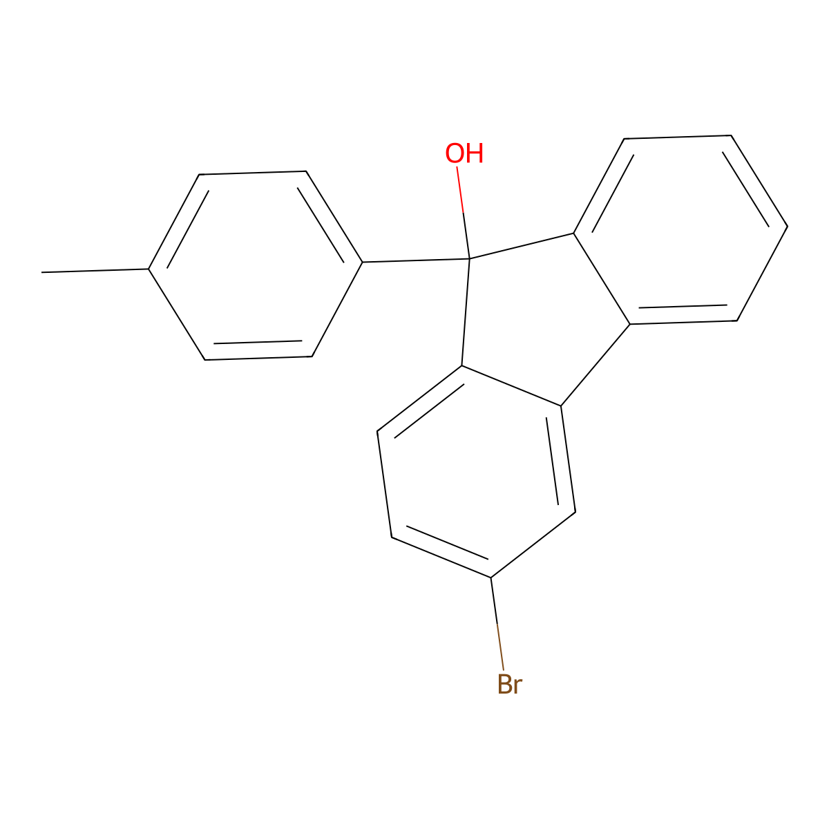 3-Bromo-9-p-tolyl-9H-fluoren-9-ol molecular structure, CAS 1448222-35-2
