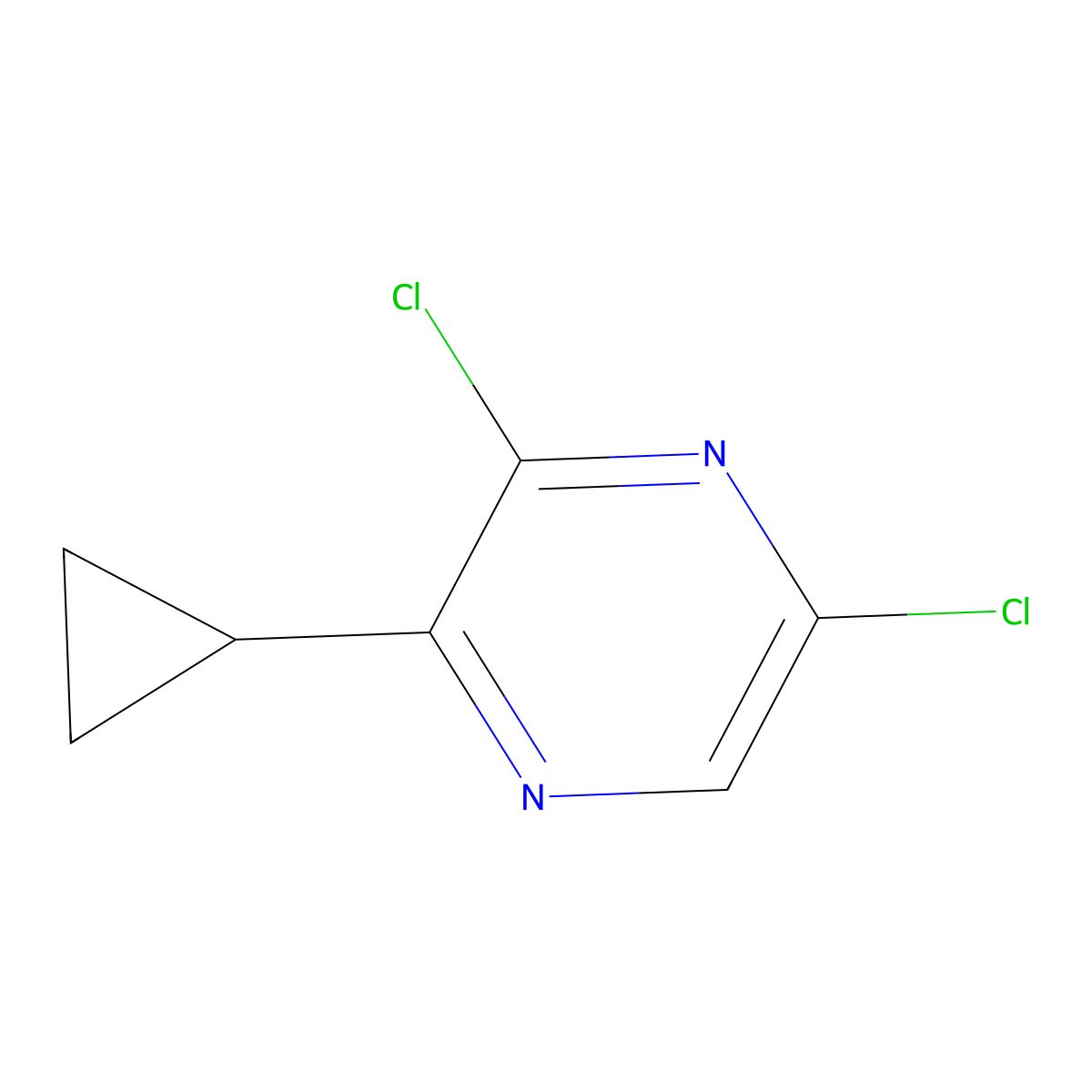 3,5-Dichloro-2-cyclopropylpyrazine molecular structure, CAS 1448241-45-9