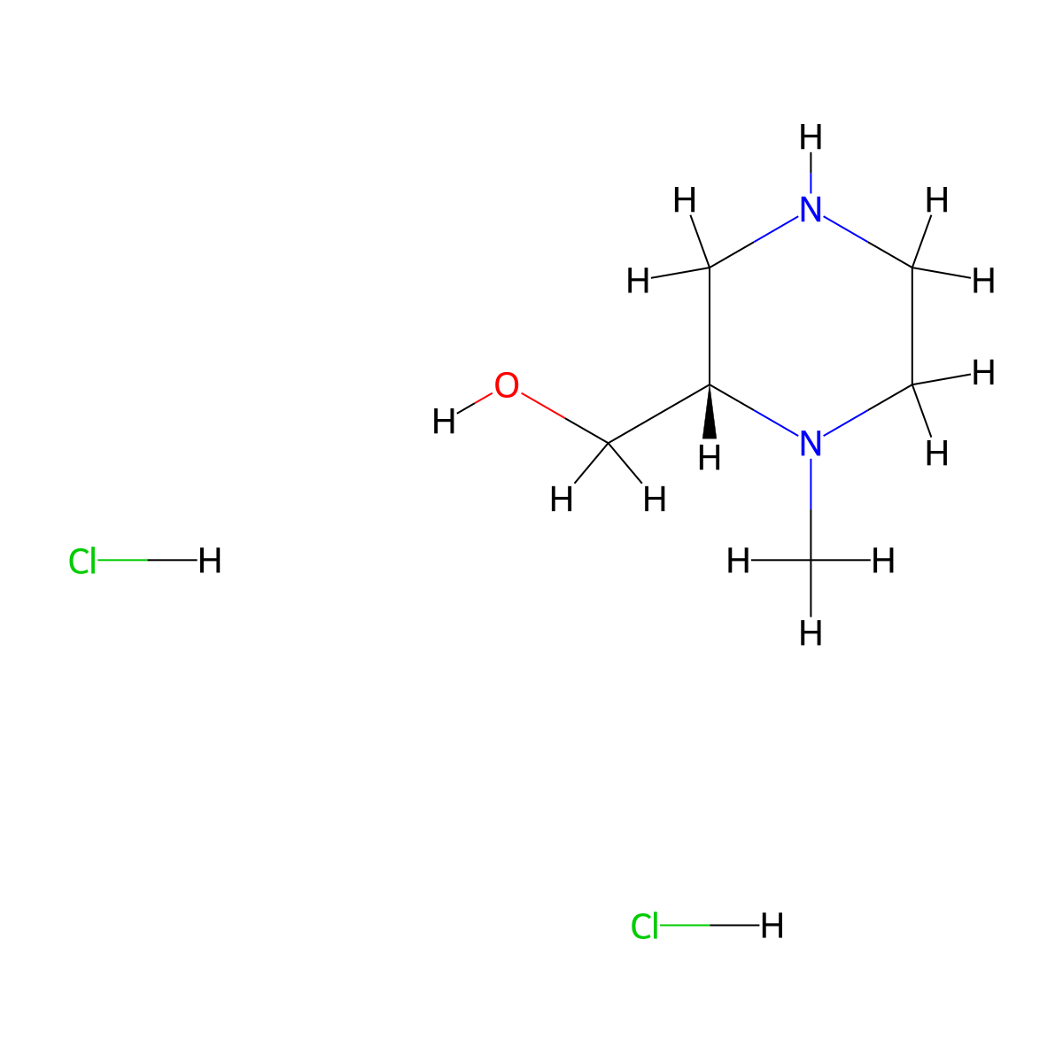 [(2S)-1-methylpiperazin-2-yl]methanol dihydrochloride molecular structure, CAS 1448242-43-0