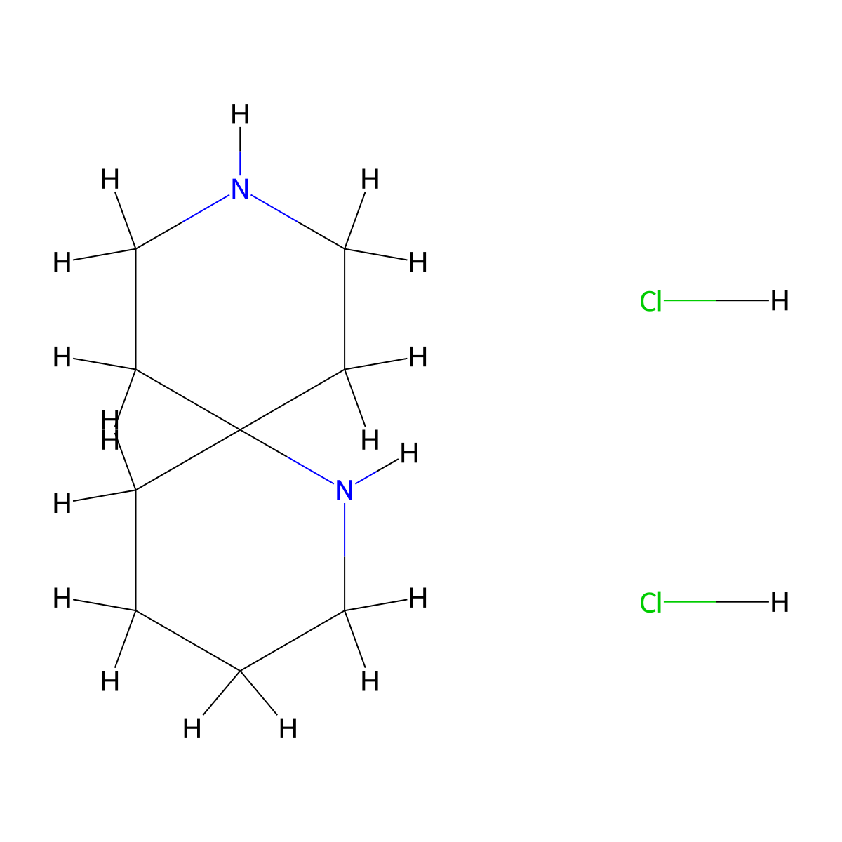 1,9-Diazaspiro[5.5]undecane dihydrochloride molecular structure, CAS 1448242-45-2